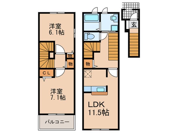 アーバンリーム弐番館の物件間取画像